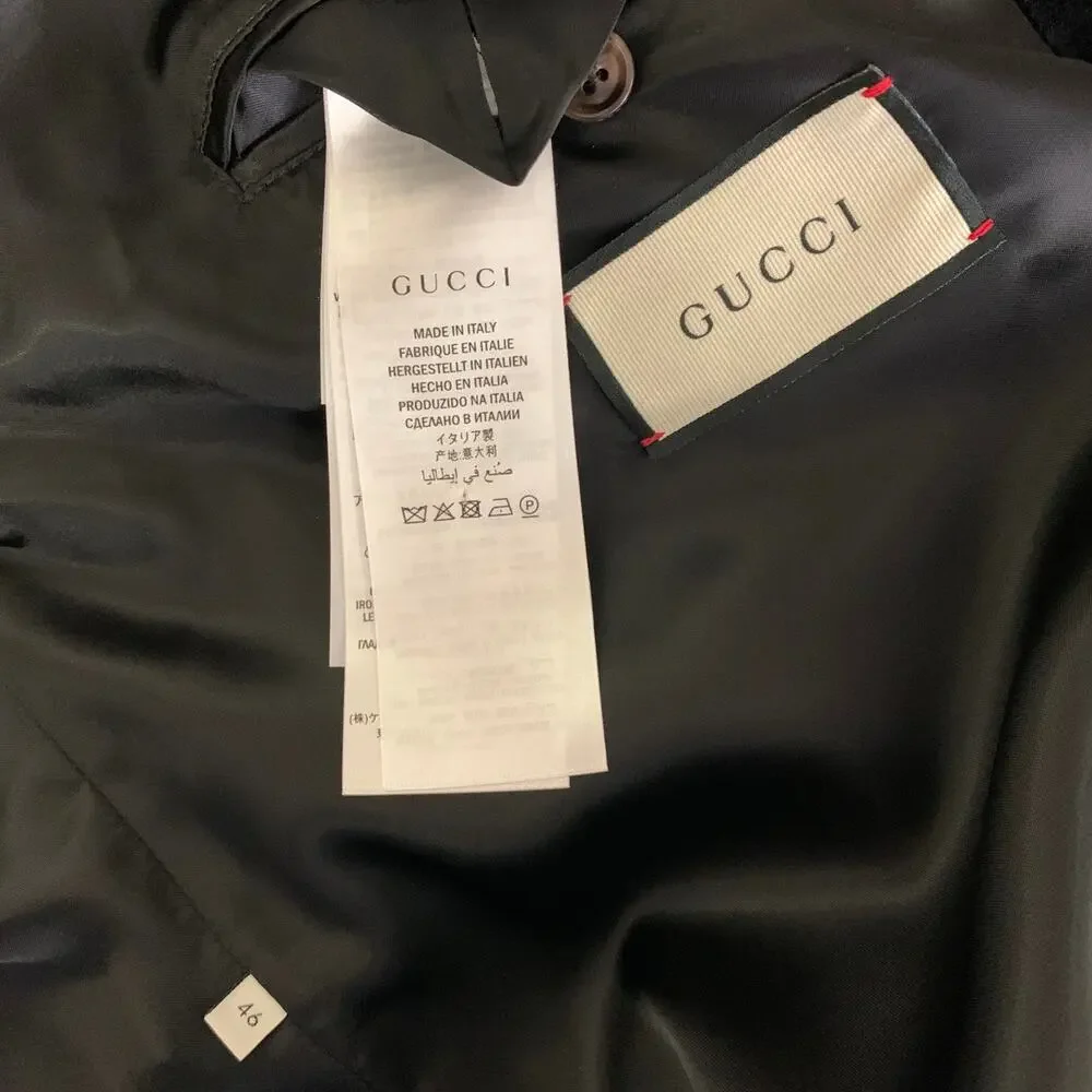 GUCCI Size XL Black Gold Burgundy Chain Print Viscose Silk Track Jacket